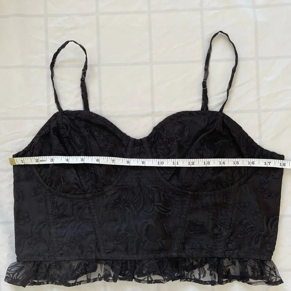 Free People Now Or Never Corset Top in Black Size L - Picture 6 of 11